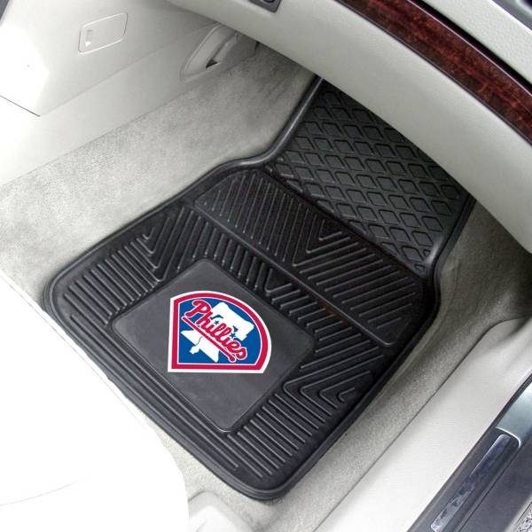 FANMATS Philadelphia Phillies Heavy Duty Vinyl Car Mats 2-Pack