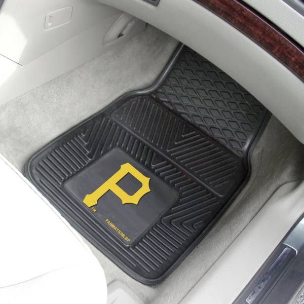 FANMATS Pittsburgh Pirates Heavy Duty Vinyl Car Mats 2-Pack