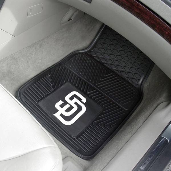 FANMATS San Diego Padres Heavy Duty Vinyl Car Mats 2-Pack