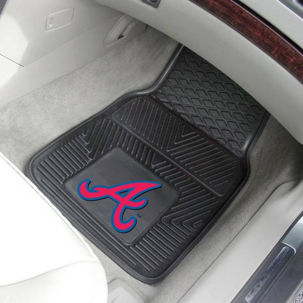 FANMATS Atlanta Braves Heavy Duty Vinyl Car Mats 2-Pack