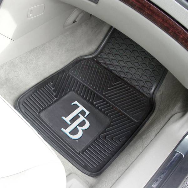 Tampa Bay Rays Heavy Duty Vinyl Car Mats 2-Pack