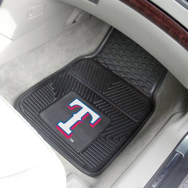 FANMATS Texas Rangers Heavy Duty Vinyl Car Mats 2-Pack