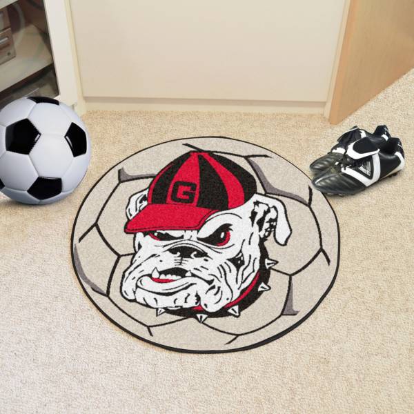 FANMATS Georgia Bulldogs Soccer Ball Mat