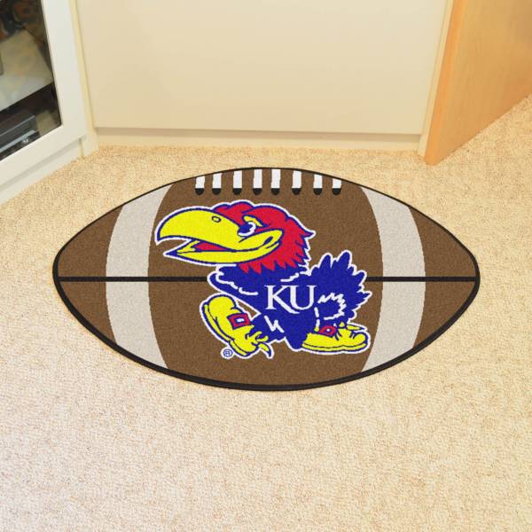 FANMATS Kansas Jayhawks Football Mat