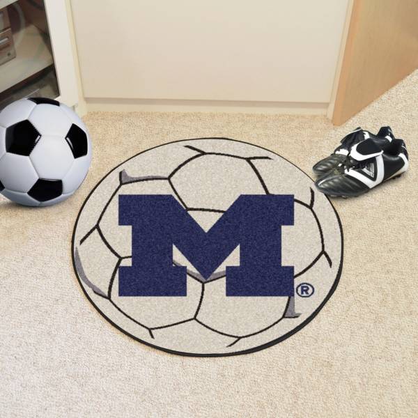 FANMATS Michigan Wolverines Soccer Ball Mat