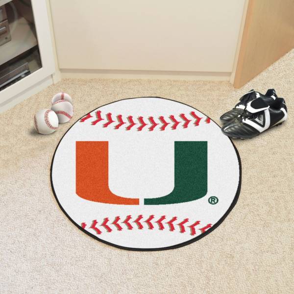 FANMATS Miami Hurricanes Baseball Mat