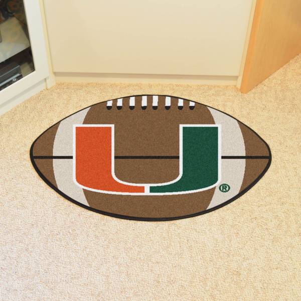 FANMATS Miami Hurricanes Football Mat