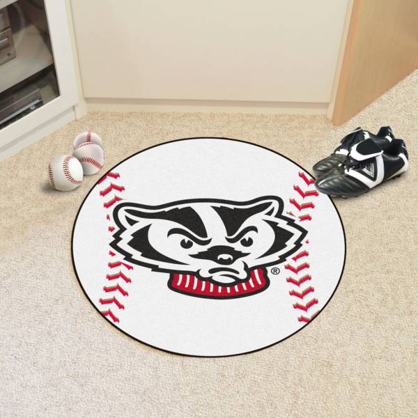 FANMATS Wisconsin Badgers Baseball Mat