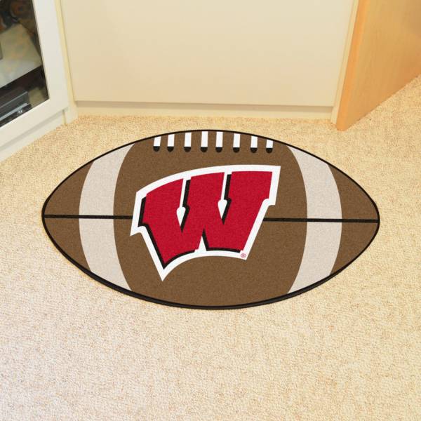 FANMATS Wisconsin Badgers Football Mat