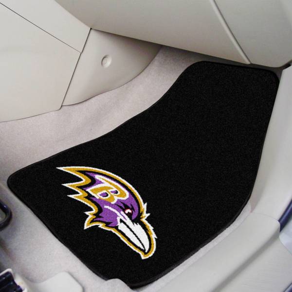 Baltimore Ravens 2-Piece Printed Carpet Car Mat Set
