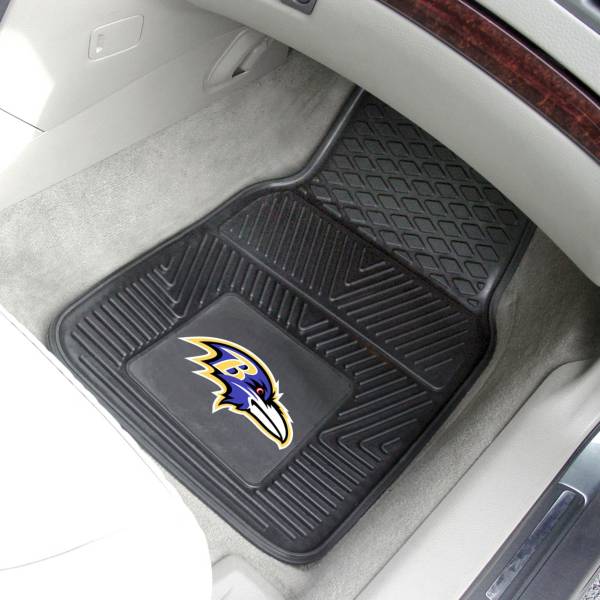 FANMATS Baltimore Ravens 2-Piece Heavy Duty Vinyl Car Mat Set