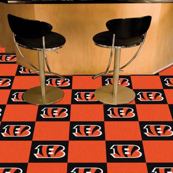FANMATS Cincinnati Bengals Team Carpet Tiles