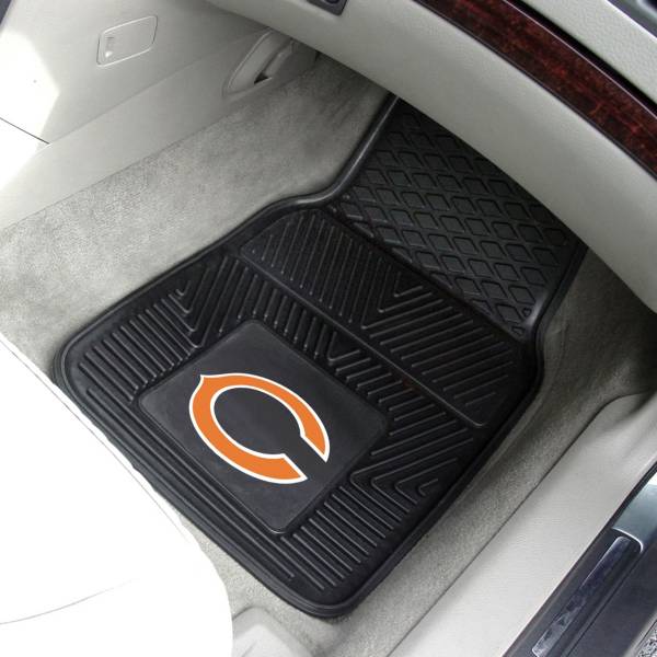 FANMATS Chicago Bears 2-Piece Heavy Duty Vinyl Car Mat Set
