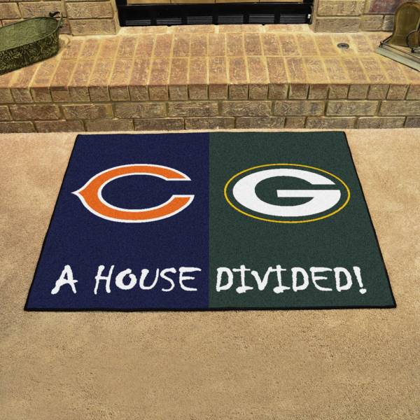 FANMATS Chicago Bears-Green Bay Packers House Divided Mat