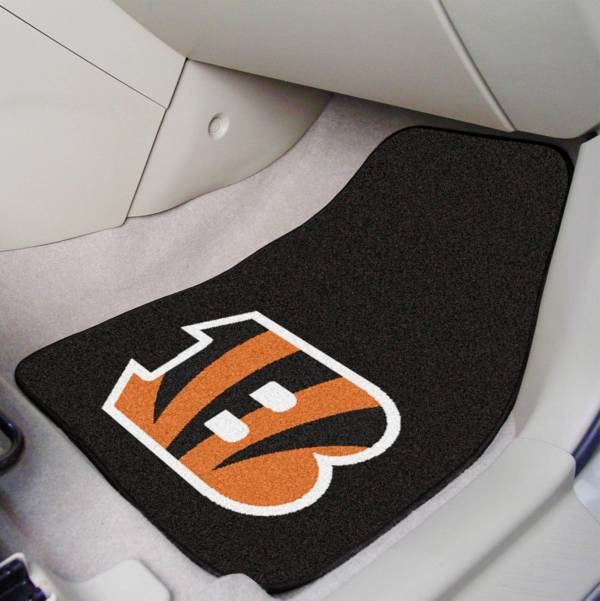 FANMATS Cincinnati Bengals 2-Piece Printed Carpet Car Mat Set