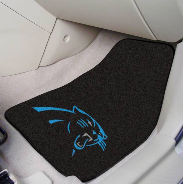 FANMATS Carolina Panthers 2-Piece Printed Carpet Car Mat Set