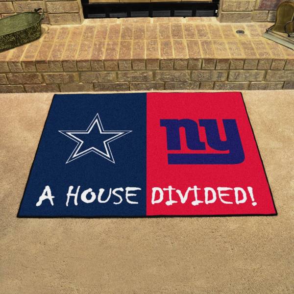 FANMATS Dallas Cowboys-New York Giants House Divided Mat