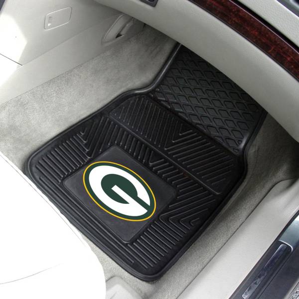 Green Bay Packers 2-Piece Heavy Duty Vinyl Car Mat Set