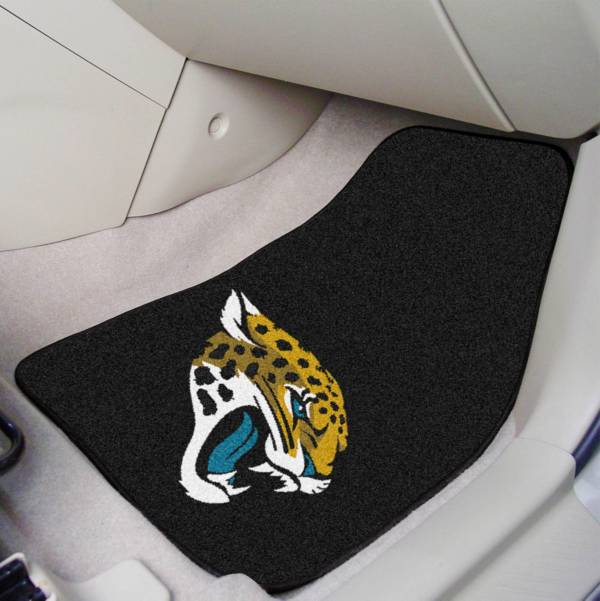 FANMATS Jacksonville Jaguars 2-Piece Printed Carpet Car Mat Set