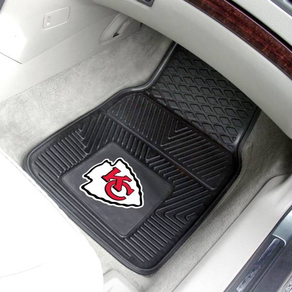 FANMATS Kansas City Chiefs 2-Piece Heavy Duty Vinyl Car Mat Set