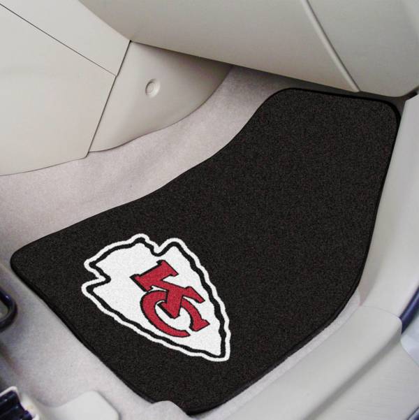 FANMATS Kansas City Chiefs 2-Piece Printed Carpet Car Mat Set