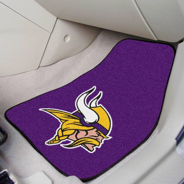 Minnesota Vikings 2-Piece Printed Carpet Car Mat Set