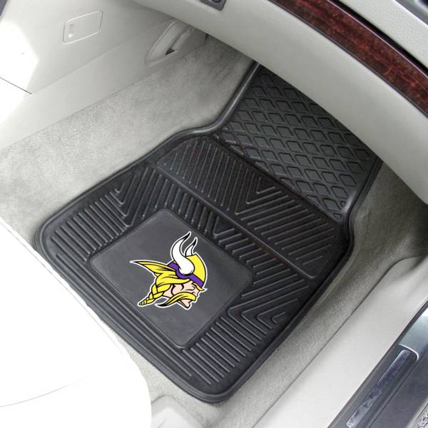 FANMATS Minnesota Vikings 2-Piece Heavy Duty Vinyl Car Mat Set