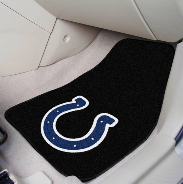 FANMATS Indianapolis Colts 2-Piece Printed Carpet Car Mat Set