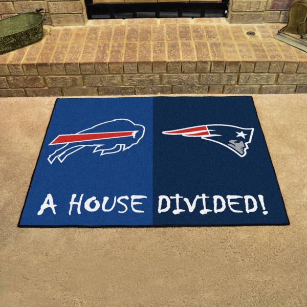 New England Patriots-Buffalo Bills House Divided Mat