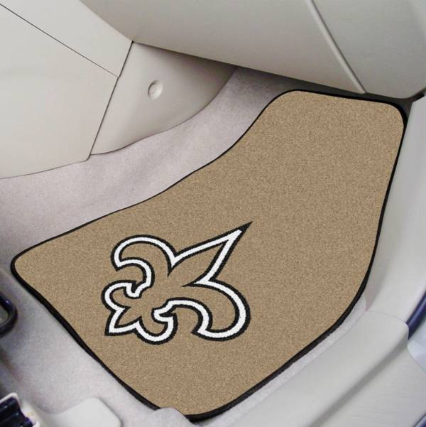 New Orleans Saints 2-Piece Printed Carpet Car Mat Set