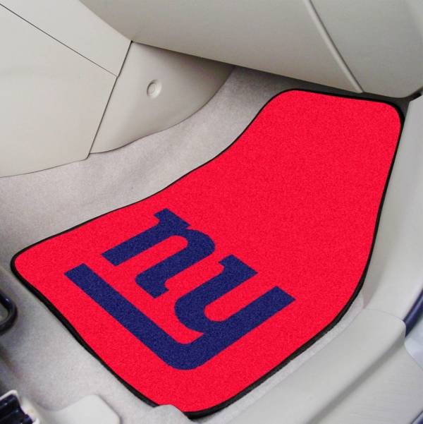 FANMATS New York Giants 2-Piece Printed Carpet Car Mat Set