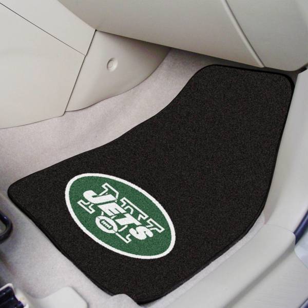 FANMATS New York Jets 2-Piece Printed Carpet Car Mat Set