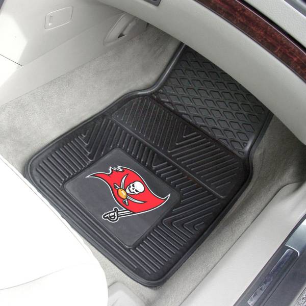 Tampa Bay Buccaneers 2-Piece Heavy Duty Vinyl Car Mat Set