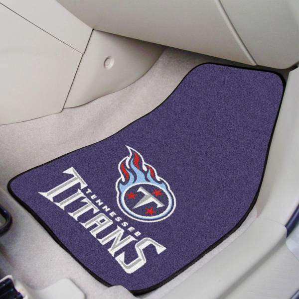 FANMATS Tennessee Titans 2-Piece Printed Carpet Car Mat Set
