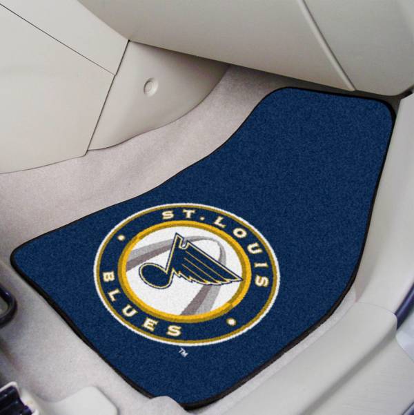 FANMATS St. Louis Blues Two Piece Printed Carpet Car Mat Set