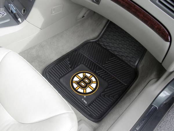 FANMATS Boston Bruins Two Piece Heavy Duty Vinyl Car Mat Set