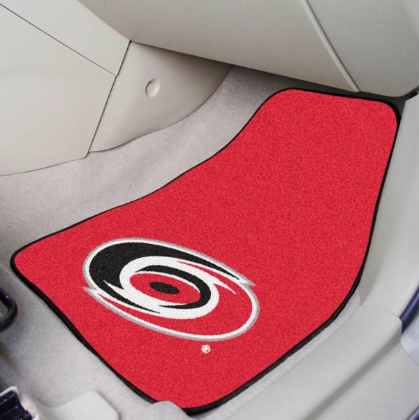 FANMATS Carolina Hurricanes Two Piece Printed Carpet Car Mat Set