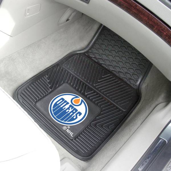 FANMATS Edmonton Oilers Two Piece Heavy Duty Vinyl Car Mat Set