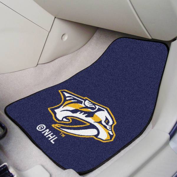 Nashville Predators Two Piece Printed Carpet Car Mat Set