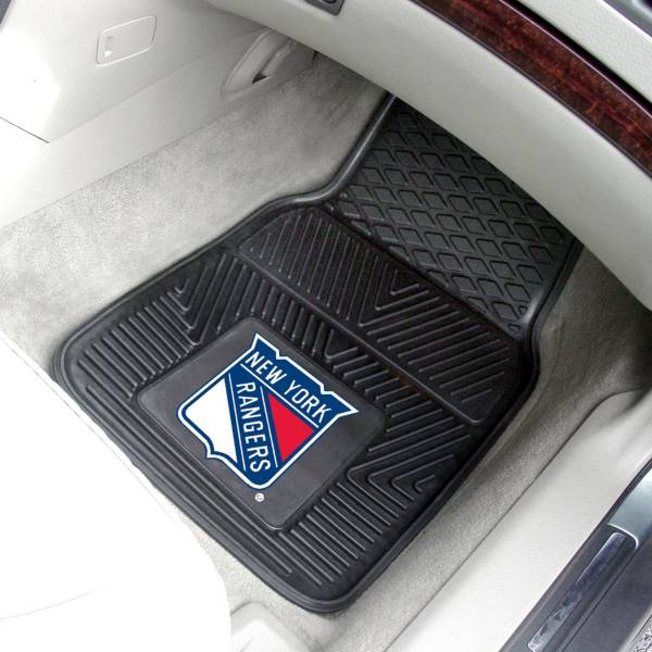 New York Rangers Two Piece Heavy Duty Vinyl Car Mat Set