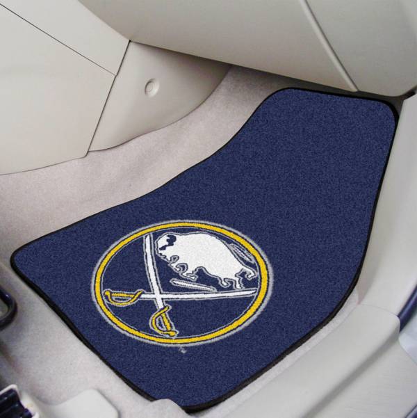 FANMATS Buffalo Sabres Two Piece Printed Carpet Car Mat Set