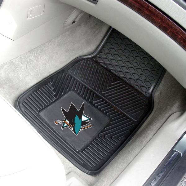 San Jose Sharks 2 Piece Heavy Duty Vinyl Car Mat Set