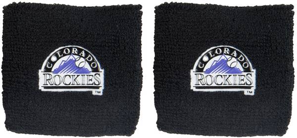 Franklin Colorado Rockies Black 2.5” Wristbands