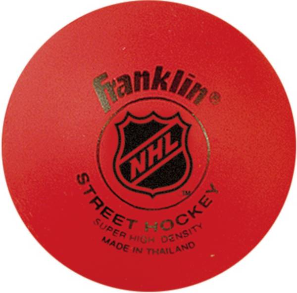 Hockey für heiße Temperaturen Franklin Streethockeyball Super High Density rot 