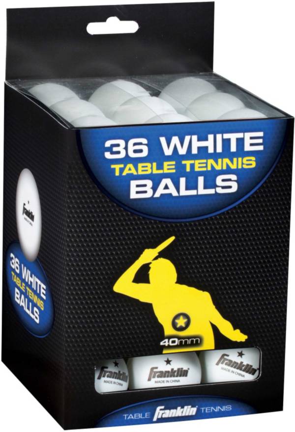 Franklin Sports 40mm White Official Table Tennis Ping Pong Balls Set of 12 for sale online 