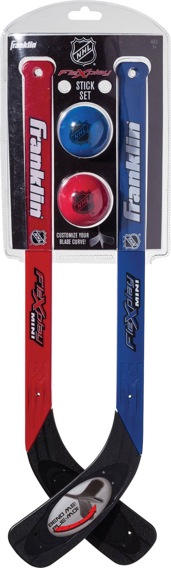 Franklin Youth NHL FlexPlay 2-Player Mini Street Hockey Stick and Ball Set