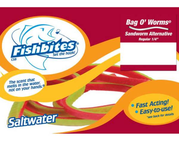 Fishbites Bag O' Worms Fast Acting Saltwater Soft Bait - Sandworm Scent product image
