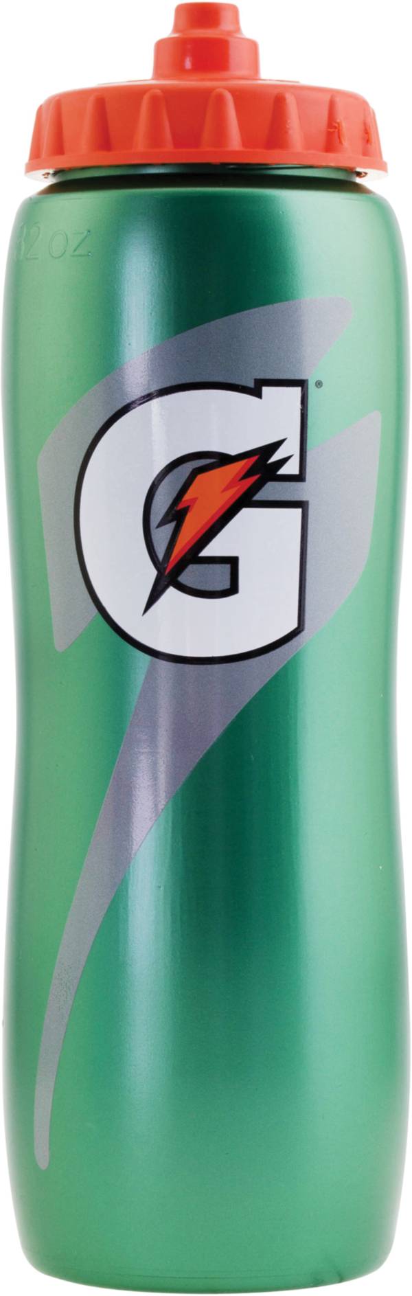 Retro Gatorade Bottle 32-ounce Squeeze Green Orange Lightning Bolt w/ White Cap 