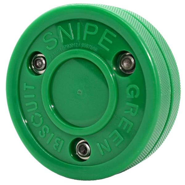 Green Biscuit Snipe Hockey Puck