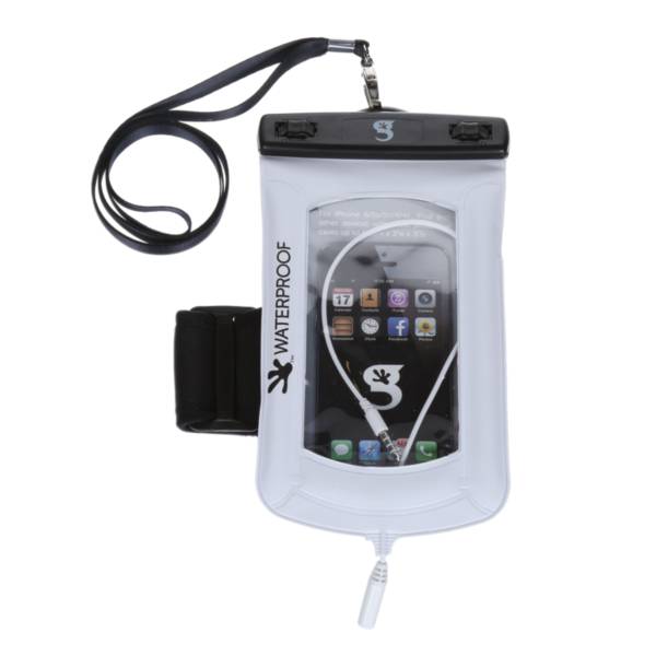 geckobrands Floatable Waterproof Phone Case with Audio Cord and Arm Band